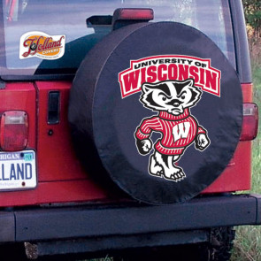 University of Wisconsin - Bucky Logo Tire Cover - Black