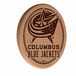 Columbus Blue Jackets Logo Laser Engraved Wood Sign