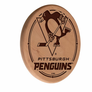 Pittsburgh Penguins Logo Laser Engraved Wood Sign