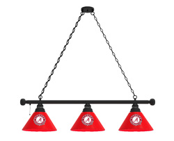 Alabama Crimson Tide Three Shade Billiard Light