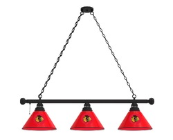 Chicago Blackhawks Three Shade Billiard Light
