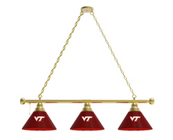 Virginia Tech Three Shade Billiard Light