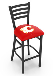 Calgary Flames L004 Logo Jackie I Stationary Bar Stool