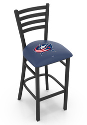 Columbus Blue Jackets L004 Logo Jackie I Stationary Bar Stool