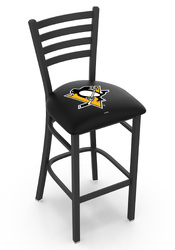 Pittsburgh Penguins L004 Logo Jackie I Stationary Bar Stool