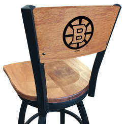 Boston Bruins L038 Logo Voltaire 2 Bar Stool