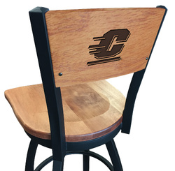 Central Michigan L038 Logo Voltaire 2 Bar Stool