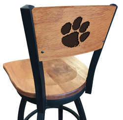 Clemson L038 Logo Voltaire 2 Bar Stool
