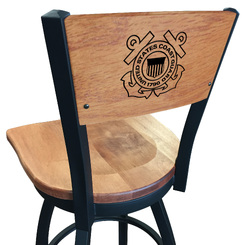 Coast Guard L038 Logo Voltaire 2 Bar Stool