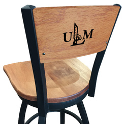Louisiana Monroe L038 Logo Voltaire 2 Bar Stool