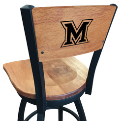 Miami Ohio L038 Logo Voltaire 2 Bar Stool