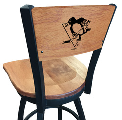 Pittsburgh Penguins L038 Logo Voltaire 2 Bar Stool