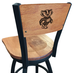 Wisconsin L038 Logo Voltaire 2 Bar Stool