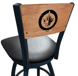 Winnipeg Jets L038 Logo Voltaire 2 Bar Stool