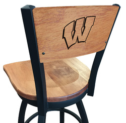 Wisconsin L038 Logo Voltaire 2 Bar Stool