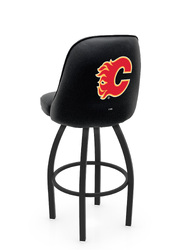 Calgary Flames L048 Logo Grizzly I Bar Stool