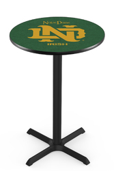 Notre Dame L211 Black Wrinkle Logo Table