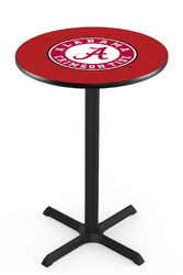 Alabama Crimson Tide L211 Black Wrinkle Logo Table