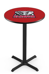 Alabama Crimson Tide L211 Black Wrinkle Logo Table
