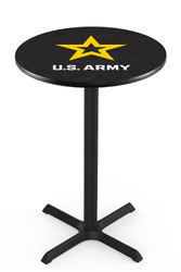 Army L211 Black Wrinkle Logo Table