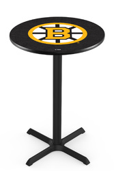 Boston Bruins L211 Black Wrinkle Logo Table