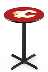 Calgary Flames L211 Black Wrinkle Logo Table