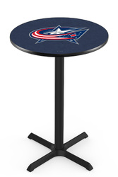 Columbus Blue Jackets L211 Black Wrinkle Logo Table