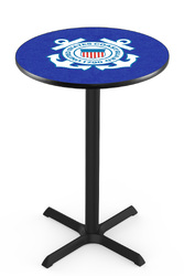 Coast Guard L211 Black Wrinkle Logo Table