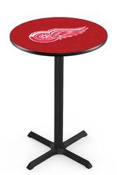Detroit Red Wings L211 Black Wrinkle Logo Table