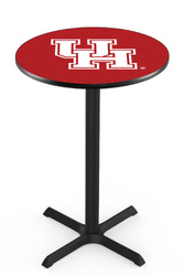 Houston L211 Black Wrinkle Logo Table
