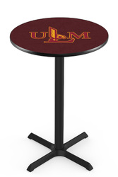 Louisiana Monroe L211 Black Wrinkle Logo Table