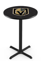 Vegas Golden Knights L211 Black Wrinkle Logo Table