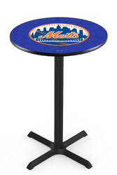 New York Mets L211 Black Wrinkle Logo Table