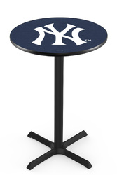 New York Yankees L211 Black Wrinkle Logo Table
