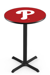 Philadelphia Phillies L211 Black Wrinkle Logo Table