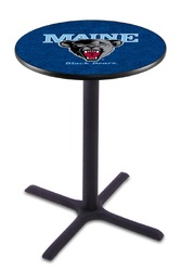 Maine L211 Black Wrinkle Logo Table