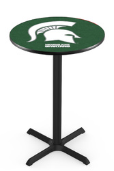 Michigan State L211 Black Wrinkle Logo Table