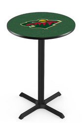 Minnesota Wild L211 Black Wrinkle Logo Table