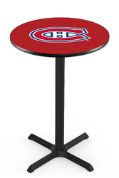 Montreal Canadiens L211 Black Wrinkle Logo Table