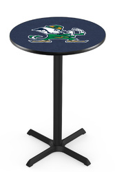 Notre Dame L211 Black Wrinkle Logo Table