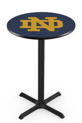 Notre Dame L211 Black Wrinkle Logo Table