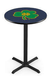 Notre Dame L211 Black Wrinkle Logo Table