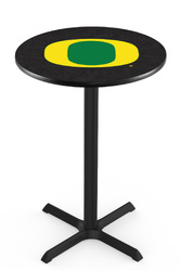 Oregon L211 Black Wrinkle Logo Table