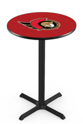 Ottawa Senators L211 Black Wrinkle Logo Table