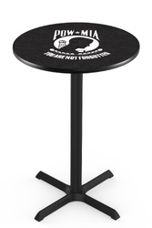 POW/MIA L211 Black Wrinkle Logo Table