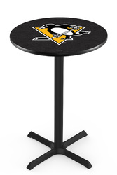 Pittsburgh Penguins L211 Black Wrinkle Logo Table