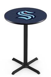 Seattle Kraken L211 Black Wrinkle Logo Table