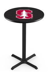 Stanford L211 Black Wrinkle Logo Table