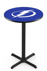 Tampa Bay Lightning L211 Black Wrinkle Logo Table