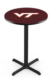 Virginia Tech L211 Black Wrinkle Logo Table